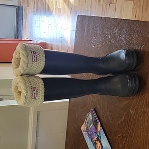 Tall Navy Hunter Boots